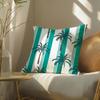 Palm Tree Pattern Cushion Cover Soft Short Plush Pillow Cover Smooth Cozy Texture Aesthetic Cushion Case Home Decor