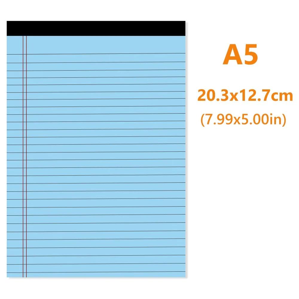 New Durable Portable High Quality Thicken A5/A4 Notebook 50Sheets Tearable Legal Pad Memo Pad School Office