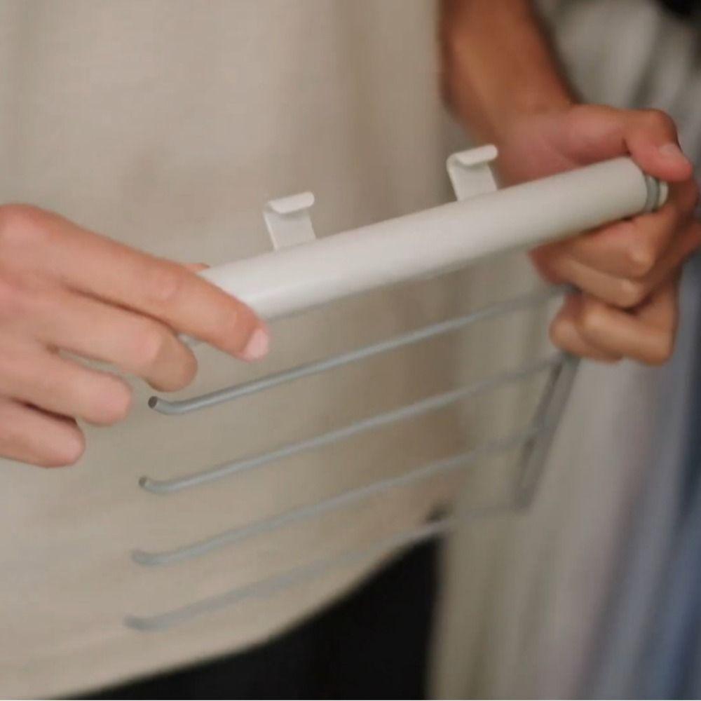 4 Layers Scarf Tie Hanger Self-adhesive Belt Storage Rack Durable Scarf Hanger Hook  Kitchen
