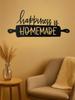 Vintage Farmhouse Metal Wall Decor "Happiness Comes From Life" Kitchen Sign