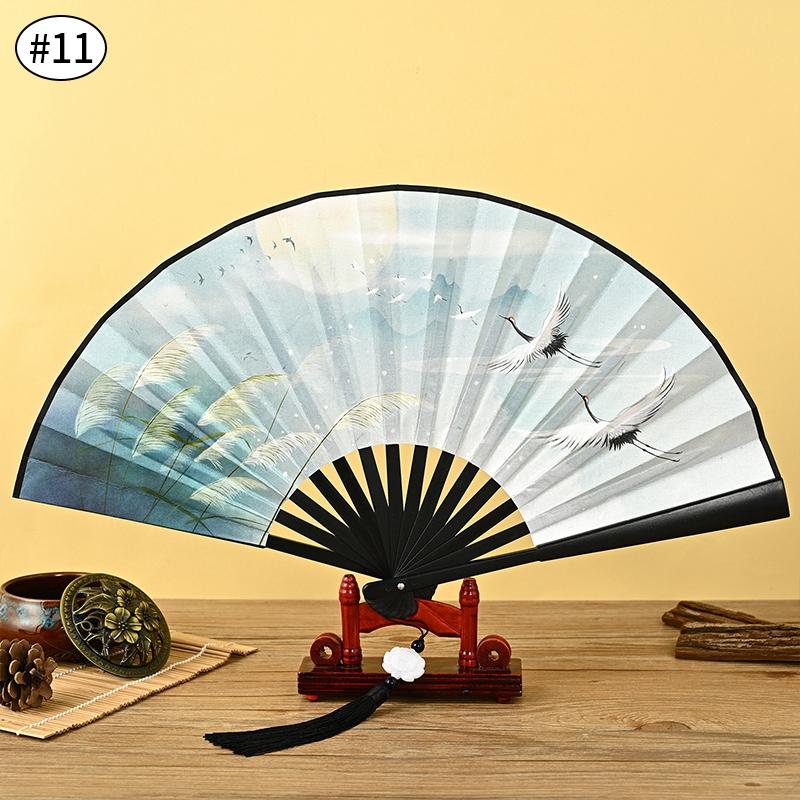 Chinese Style Folding Fans Bamboo Handheld Fans Vintage Hand Holding Fans For Wedding Party Gifts Dancing Props Wall Decoration