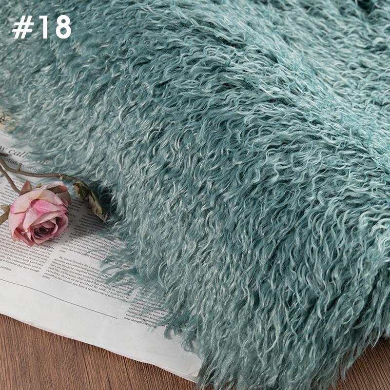 50*170cm High-grade 6cm Long Hair Cashmere Fabric Lamb Curly Imitation Tan Sheep Wool Plush Fabric DIY Clothing Dolls Cosplay