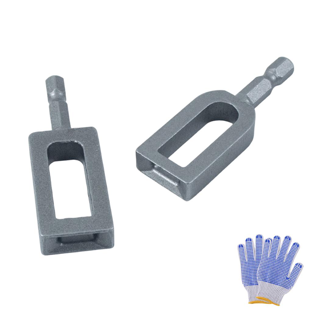 2PCS Electric Drill Wire Twisting Tool with 1/4 Inch Hex Shank Portable Carbon Steel Wire Twister Easy To Install for Drill