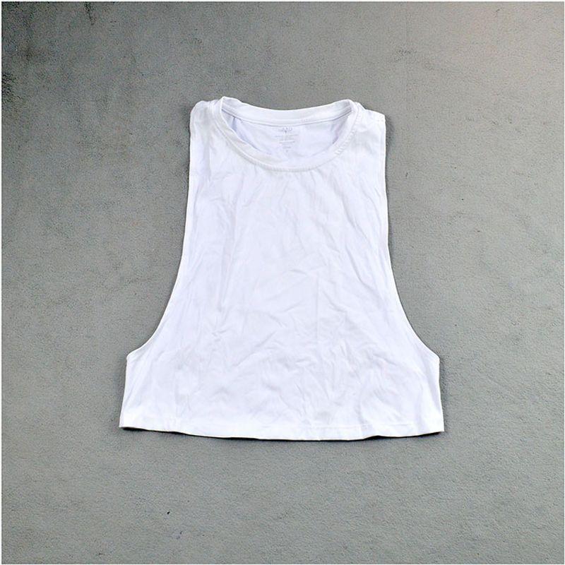 

Export Comfortable Thin Breathable Female Loose Yoga Workout Blouse Fitness White Training Vest White L(6)