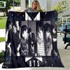 1pc Blanket Kpop Print Design, Lightweight Blanket for Sofa, Bed- Soft &Warm, Gift for All Seasons like Christmas, Halloween
