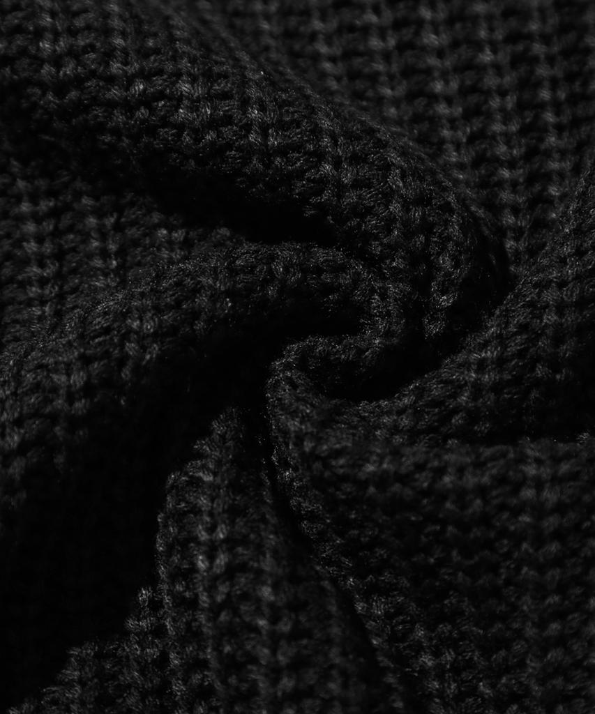 TRILLION Washable Half-Zip Collared Hacci Knit_3Color