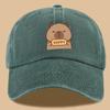pc Capybara Happy Print Trucker Hat  Vintage Washed Adjustable Baseball Cap Breathable Unisex Outdoor Sun Hat with Cute Carto
