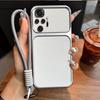 Luxury Big Window Phone Case with Lanyard for Xiaomi Redmi Note 10 Pro 4G Premium Textured Casing