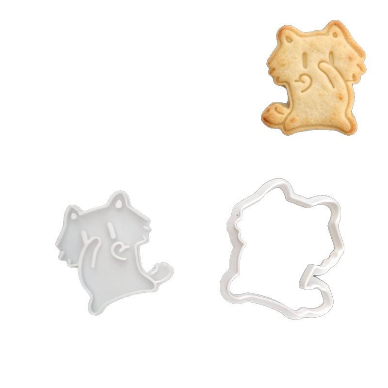 Japanese 3D Cat Cookie Biscuit Embossing Mold