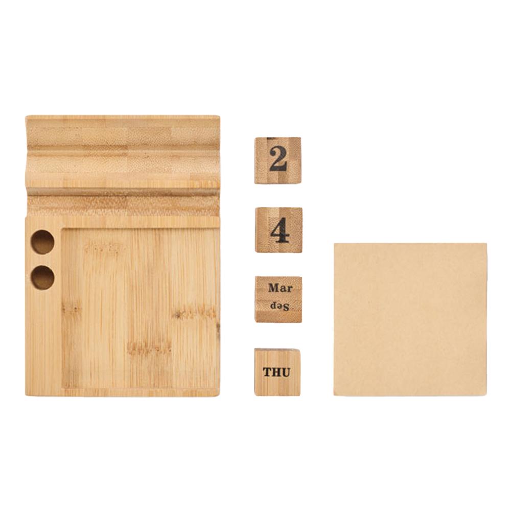 MidOcean Bootop Bamboo Desktop Calendar