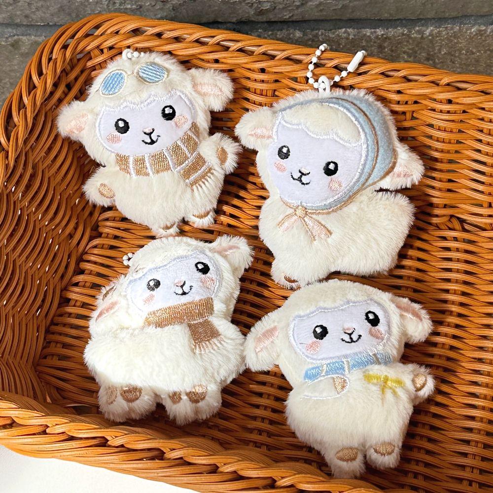 Soft Material Backpack Pendant Plush Texture Lamb Pendant Adorable Lamb Keychain Daily Carry