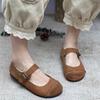 Handmade Genuine Leather Women's Shoes Spring Autumn New Soft Sole Flat Bottom Comfortable Retro Mom Shoes Shallow Mouth