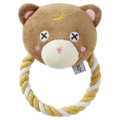 Plush Toy with Rope Ring Asiatic Black Bear TFAP14042)FAD