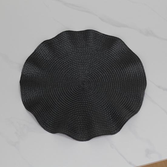 Handwoven Round Placemat Waterproof Heat-Resistant Table Mat for Dining Non-Slip Rustic Kitchen Decor for Home Restaurant