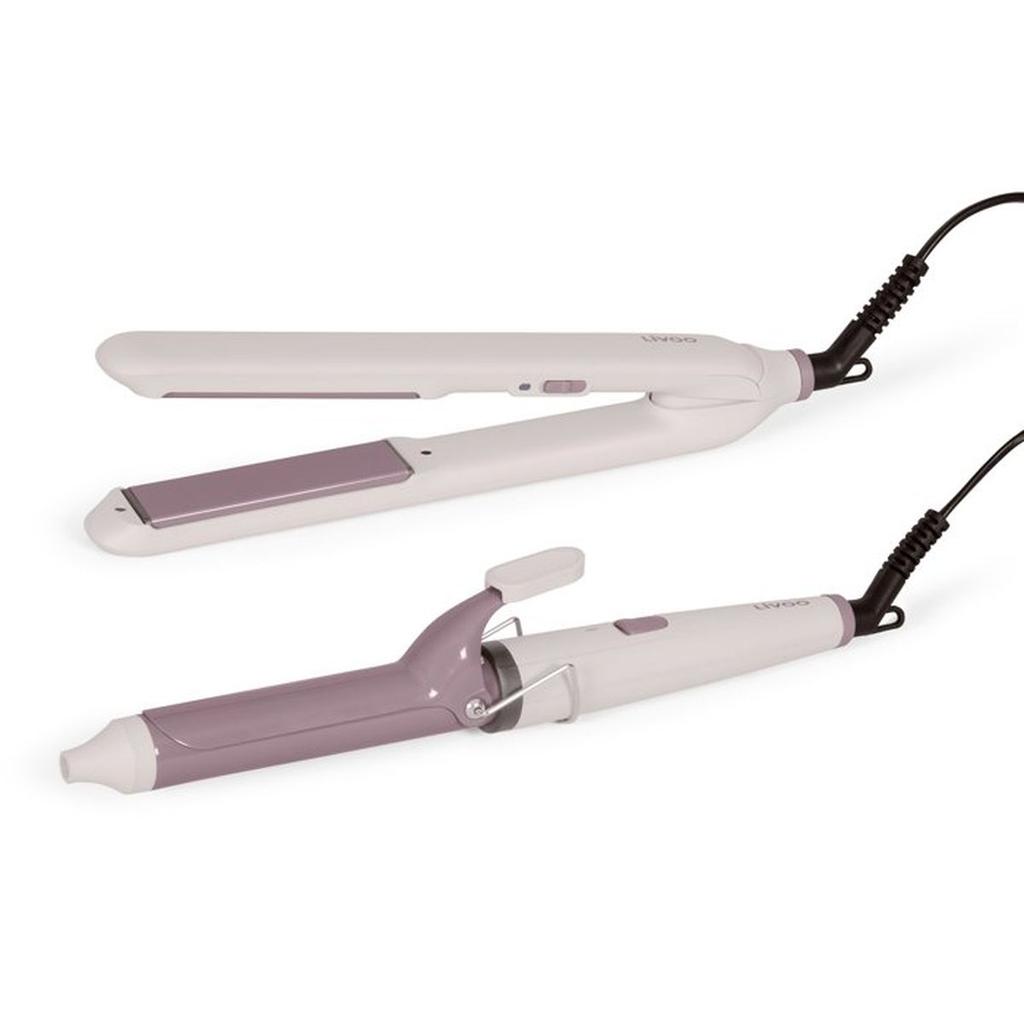 Set lisseur et boucleur - LIVOO - DOS215 - Céramique - 2-en-1 - Chauffe rapide