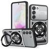 Slide Camera Armor Protection Case For Samsung A56 A36 A26 A16 A55 A35 A25 A15 A17 360° Rotating Magnetic Ring Stand Phone Cover