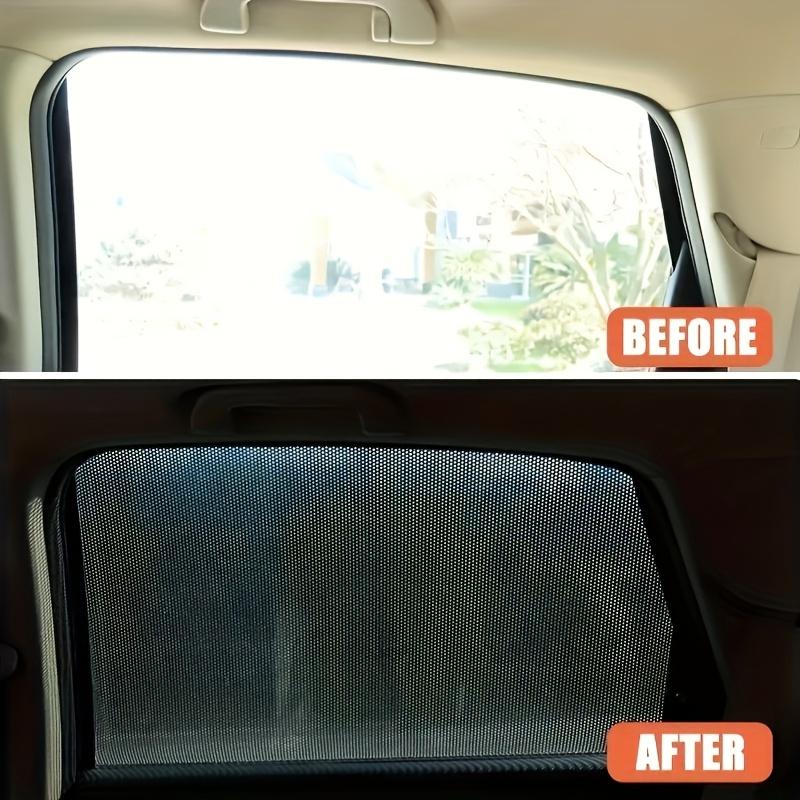 4Pcs Car Sunshade Set, Black Mesh Stickers, Static Cling Side Window Shades, Sun Protection Film