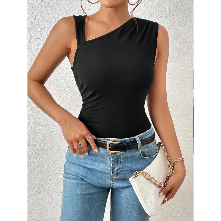 New Summer Casual Temperament Slim Fit Sexy Vest T-Shirt Sleeveless Suspender Versatile Top Strapless Women