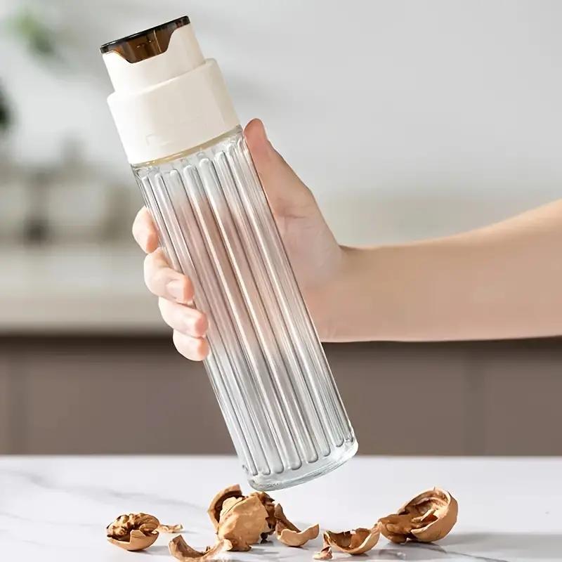 1PC 500ML Automatic Opening and Closing Oil Glass Bottle Leak-proof Olive Oil Storage Vinegar Dispenser for Cooking Baking Salad