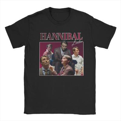 Hannibal Mads Mikkelsen Men's T Shirts  Leisure Tee Shirt Short Sleeve Crew Neck T-Shirt 100% Cotton Adult Tops