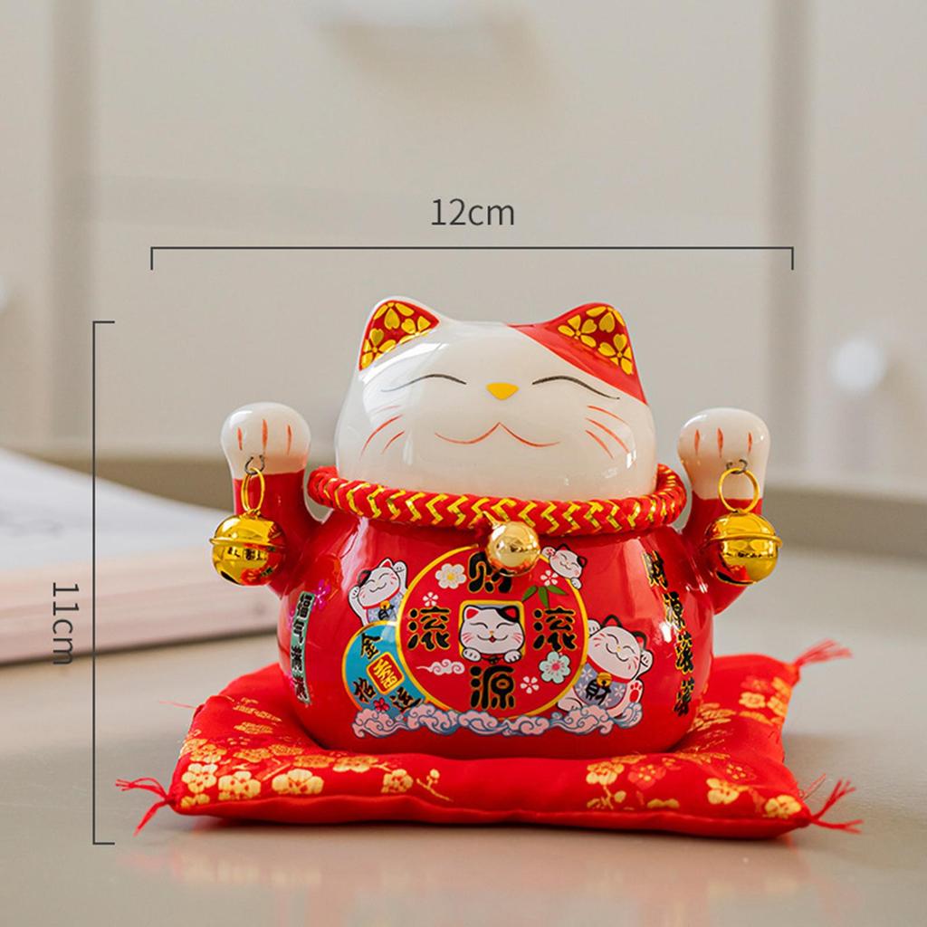 Cat Money Bank Kitten Figurine Animal Statue Saving Box for Desktop Decor