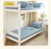 Class A 100% Cotton Yarn-Dyed Washed 3-Piece Bedding Set for Student Dormitory Bunk Beds