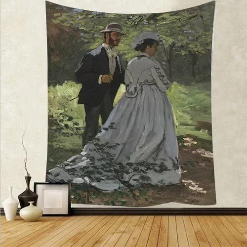 Oil Painting Style Background Tapestry Bedroom Living Room Tapestry Home Wall Decoration Tapestry