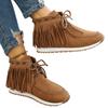 Trend Women Shoes Flats Tassels Ankle Boots New Fashion Lace-up Sneakers  Brand Designer Casual Comfort Walking Botas Mujer
