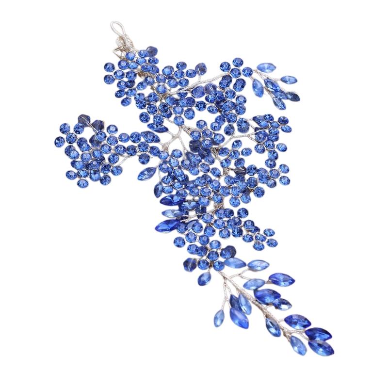 

Luxurious Wedding Hair Clip With Rhinestones Flower Vine Design Comfortable Hair Pin For Bride Formal Event Dressingup