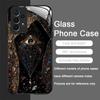 Retro Devil Eye Mysterious Totem Tempered Glass Phone Case for Samsung Galaxy A56 A55 A54 A53 A52 A36 A14 A15 5G Anti-drop Cover
