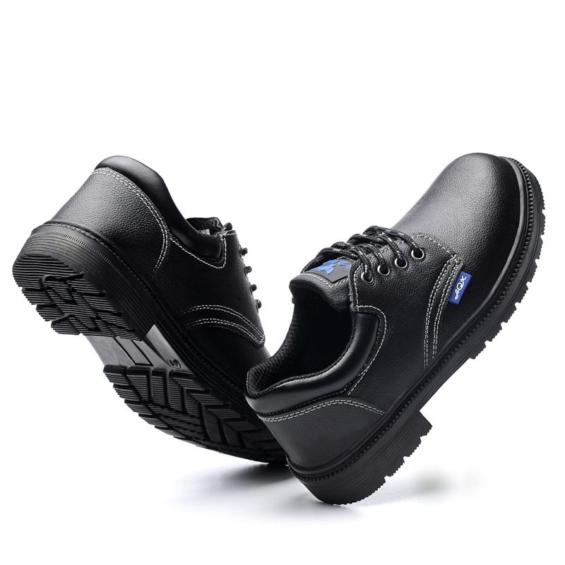 Fashion Men Work Safety Shoes Anti Smashing Waterproof Genuine Leather Welding Shoes Indestructible Nail Proof Boot