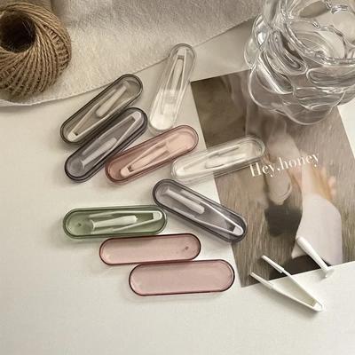 Cestovní mini čirá pinzeta Set Box Krabička na kontaktní čočky Krabička na kontaktní čočky Retro Minimalist Women Děvčátko Odstraňovač kontaktních čoček Pouzdro na kontaktní čočky