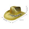 Eye-catching Crystal Cowboy Hats Bride Hat Panama Hat for Bachelorette Party Cowboy Hats for Club Stage Shows