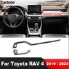 Car Front Air Condition Vent Outlet Cover Trim For Toyota RAV4 RAV 4 - 2024 Carbon Fiber Interior Accessories