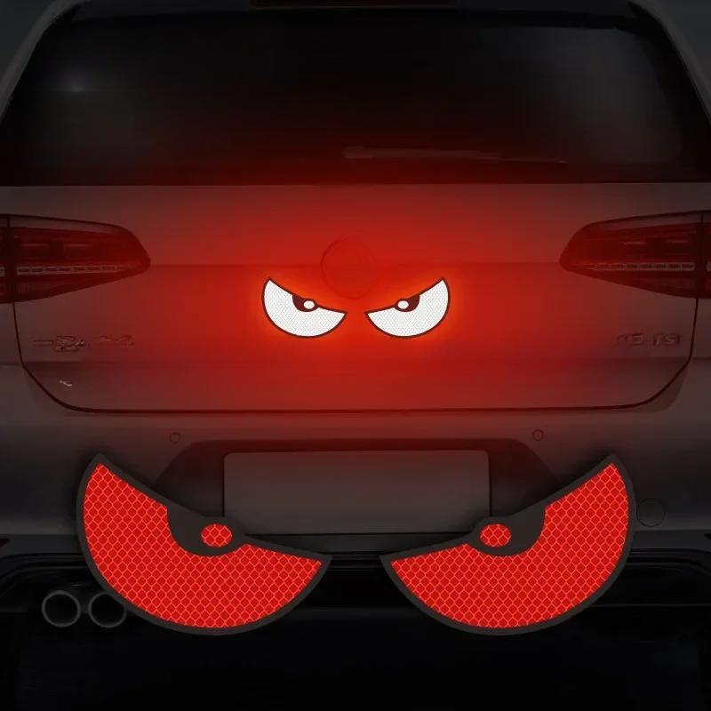 

2 шт. Предупреждающая светоотражающая лента безопасности с изображением кошачьих глаз для автомобиля, грузовика, мотоцикла, прицепа, предупреждающая полоса безопасности A