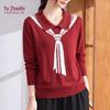 YUZHAOLIN Women's Autumn Knit Collared Pullover Sweater