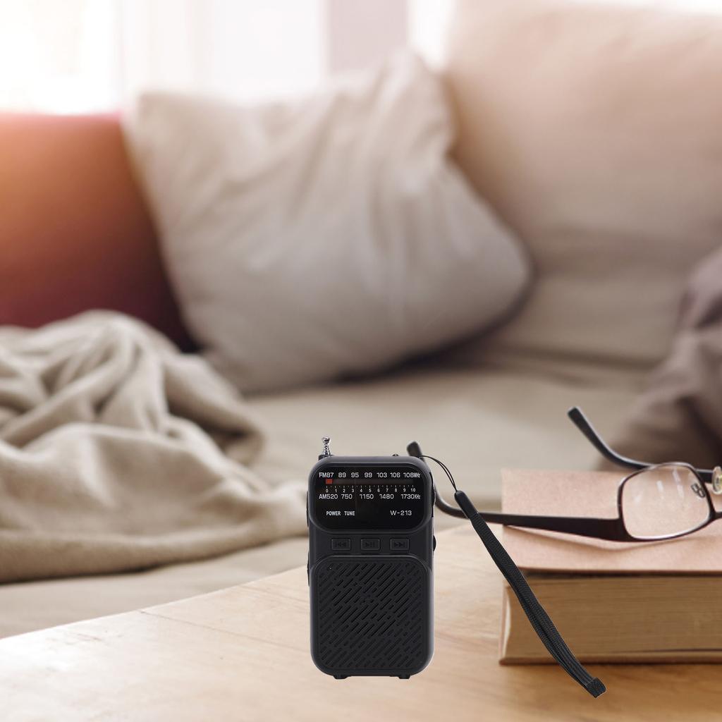 Portable Radio AM FM with   5.3 Battery Operated   Radio with Small Memory Card Flashlight
