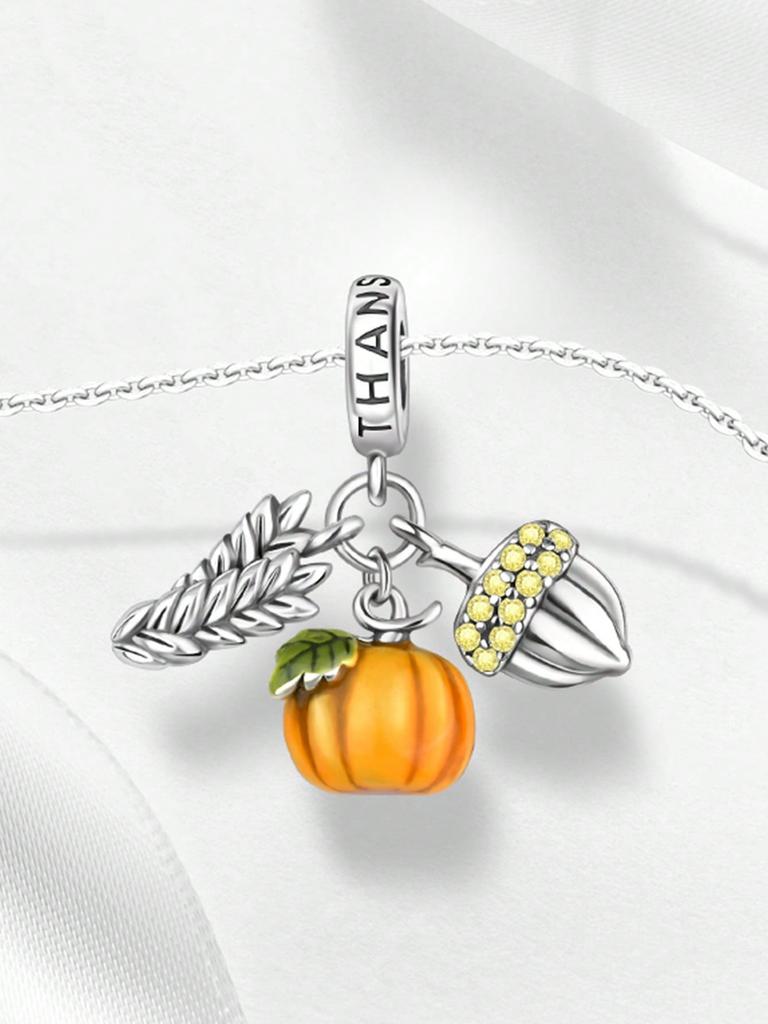 Charms Plata Copper Colors Delicious Food Pizza Roast Chicken Bead Pendant For Original Bracelet For Women Diy Jewelry Love Gift