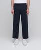 Wide Hidden Banding Crop Slacks [Navy]