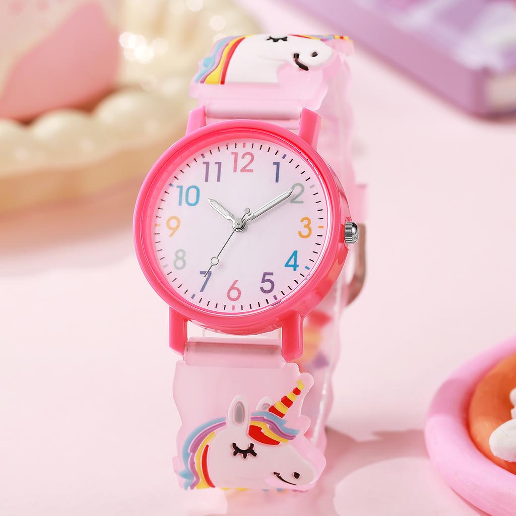 Adorable Candy Unicorn Kids' Watch with Colorful Dial, Ideal for Daily School Use, Birthday and Christmas Gifts