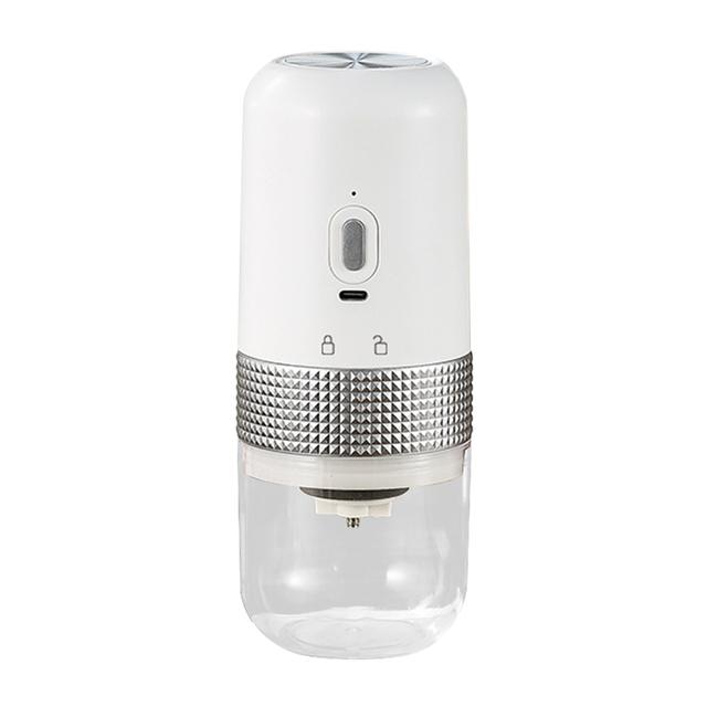 

Электрическая кофемолка с USB-керамическим шлифовальным сердечником, мельница для кофейных зерен, портативная беспроводная кофеварка, мини-мельница с коническими жерновами белый