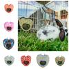Hanging Heart-Shape Hay Bag Cute Feeding Dispenser Container Rabbit Feeding Bag  Hamster
