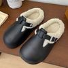 Fashion New Waterproof EVA Indoor Street Slippers For Women Winter Warm Shoes Thick Sole Soft Plush Female Home Daily Walking Slipper