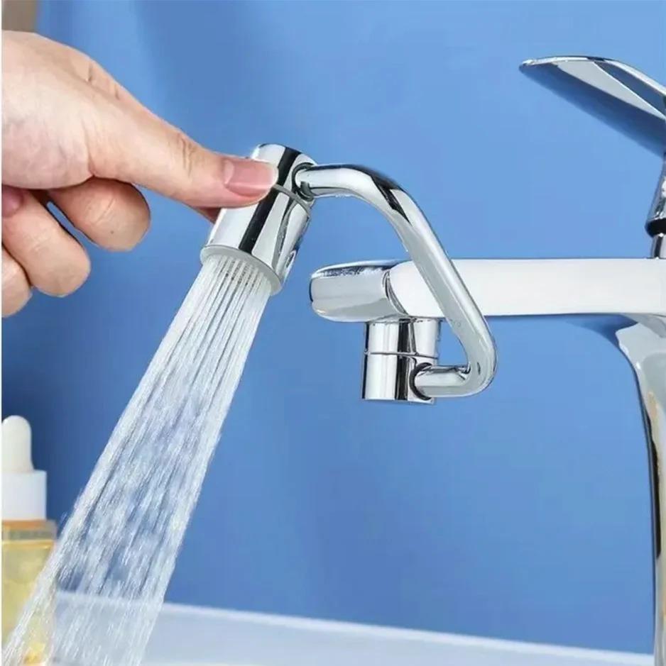 108° Rotating Faucet-Extender Universal Kitchen Faucet Extend 2 Mode Splash Filter Extension Multifunctional Stainless Steel