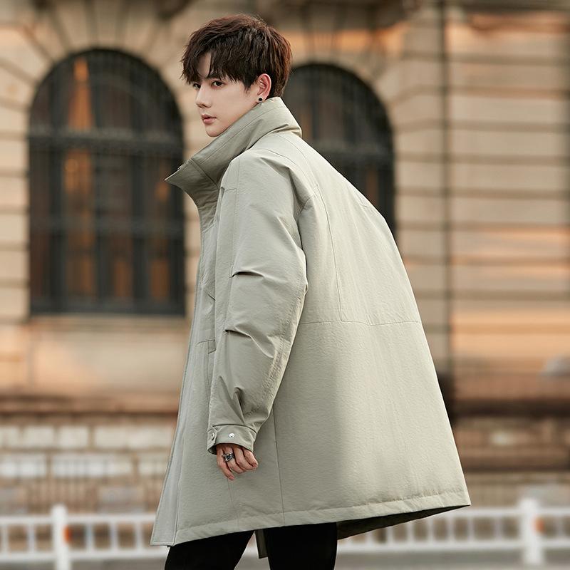 Зимняя куртка-пуховик мужская новая модная брендовая утолщенная подростковая студенческая — фото 4