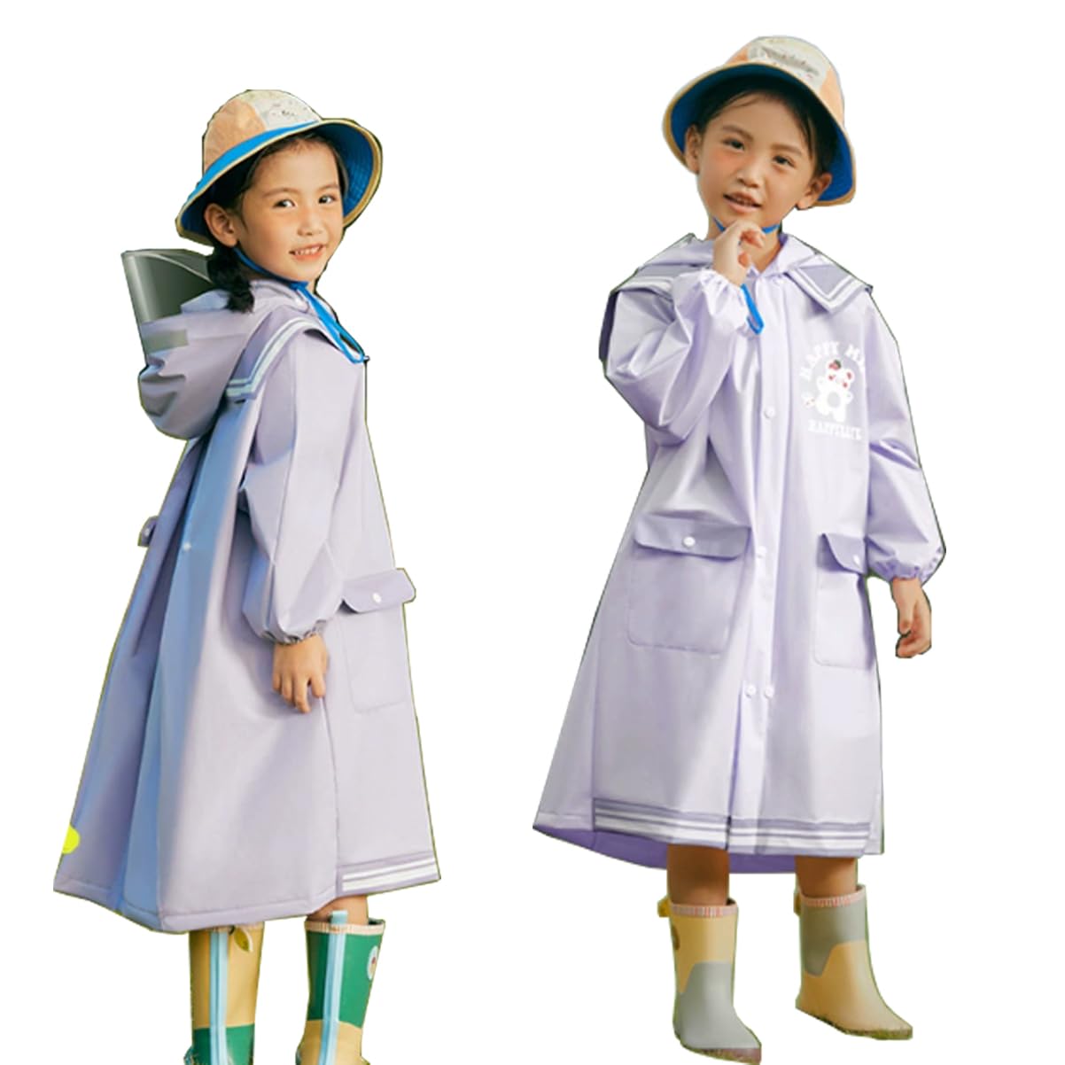 

Детский дождевик-пончо для мальчиков и совместимый со школьной дождевой одеждой со светоотражающими элементами дождь собираюсь собираюсь собираюсь в детский сад начальная школа спортивный день фиолетовый