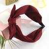 Damen Einfarbig Schleife Haarreif Haarband Breite Kante Stirnband Accessoires