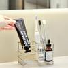 Stainless Steel Toothpaste Holder Freestanding Base Countertop Rack Storage Holder  Wash Basin