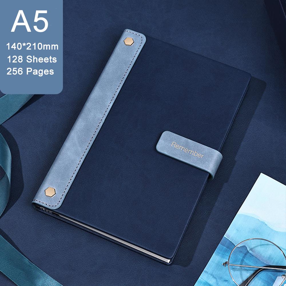 (Kostenloses personalisiertes Logo) A5/B5 Schnallennotizbuch, Notizblock aus Hartleder, Studententagebuch, Fachheft, Geschäftssitzungsprotokoll