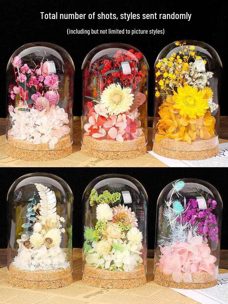 Handmade Preserved Flower Glass Dome Ornament: Double Ninth Festival DIY Kit for Creative Gifts & Team Activities